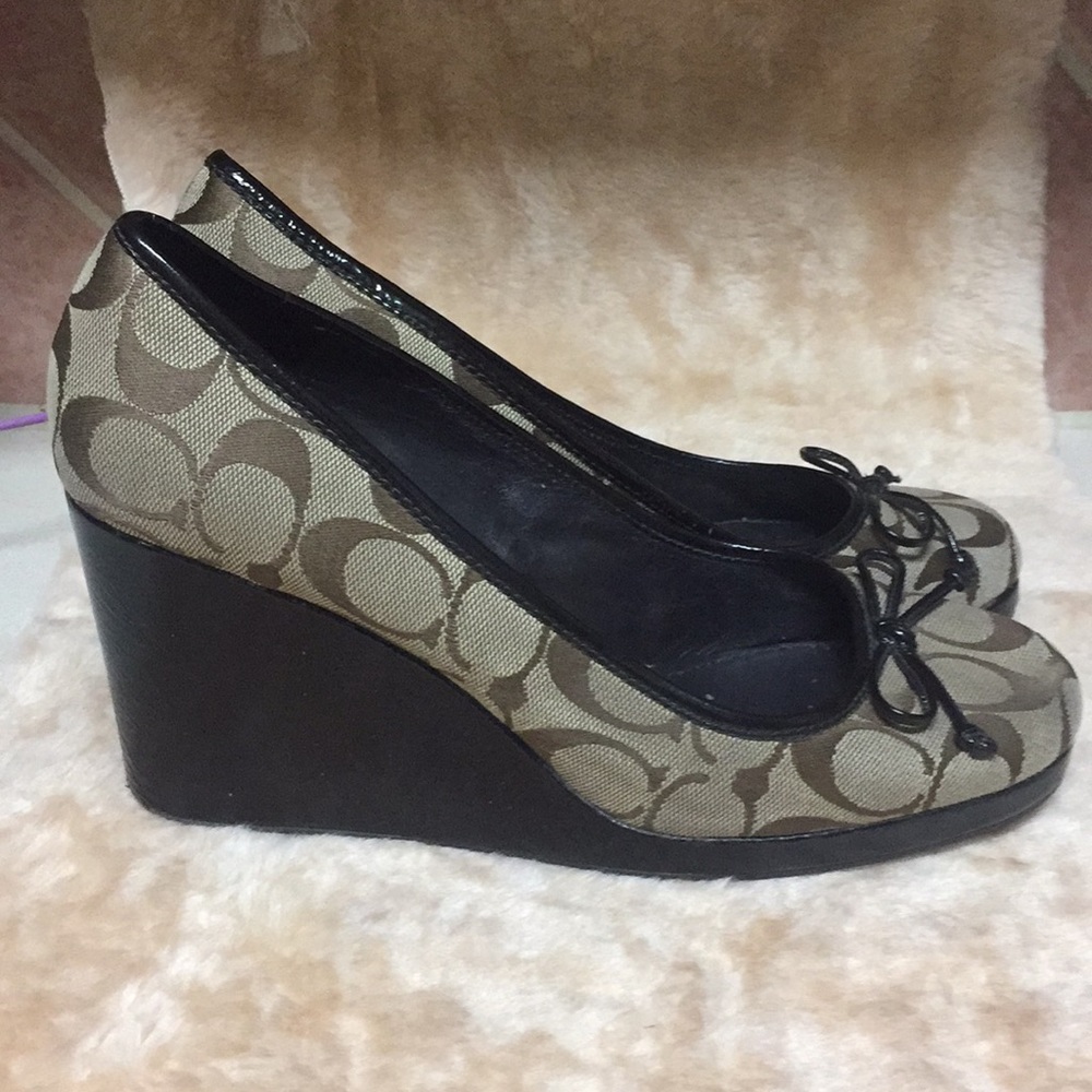 Coach wedges.